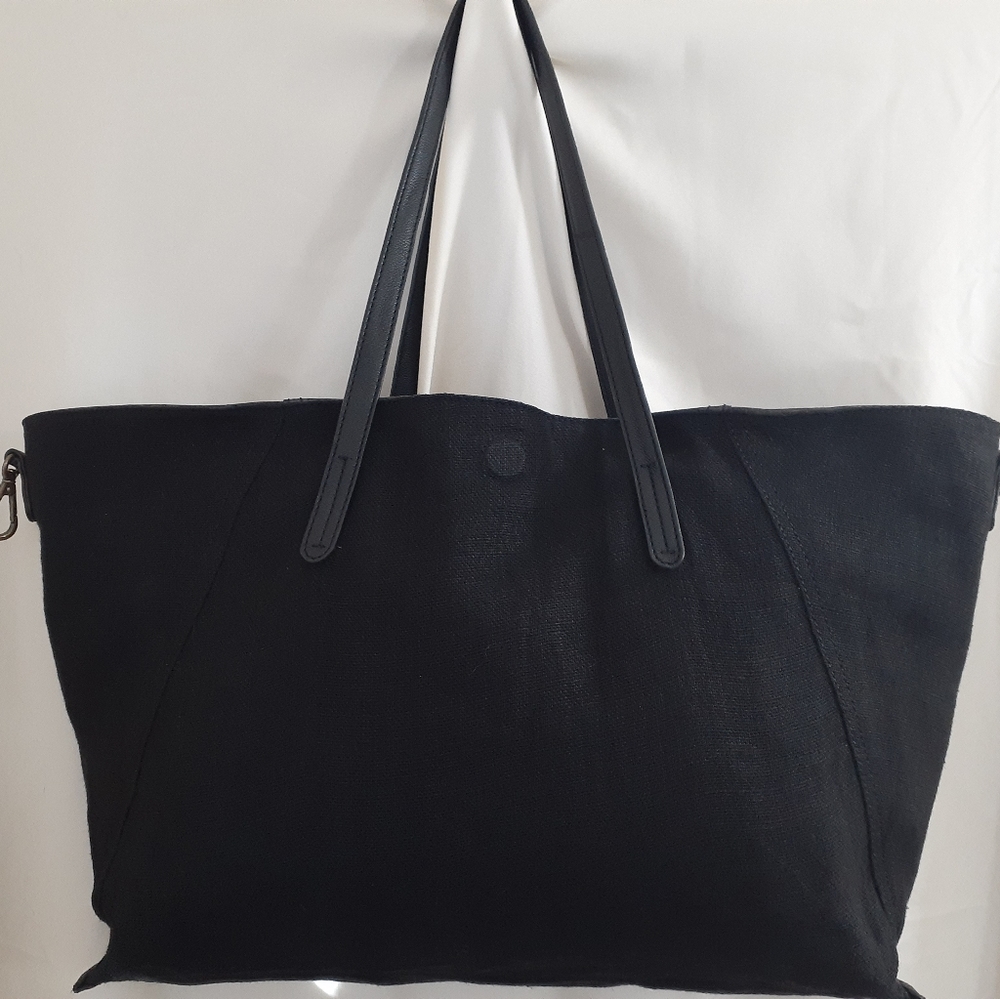 Free People reversible tote canvas suede